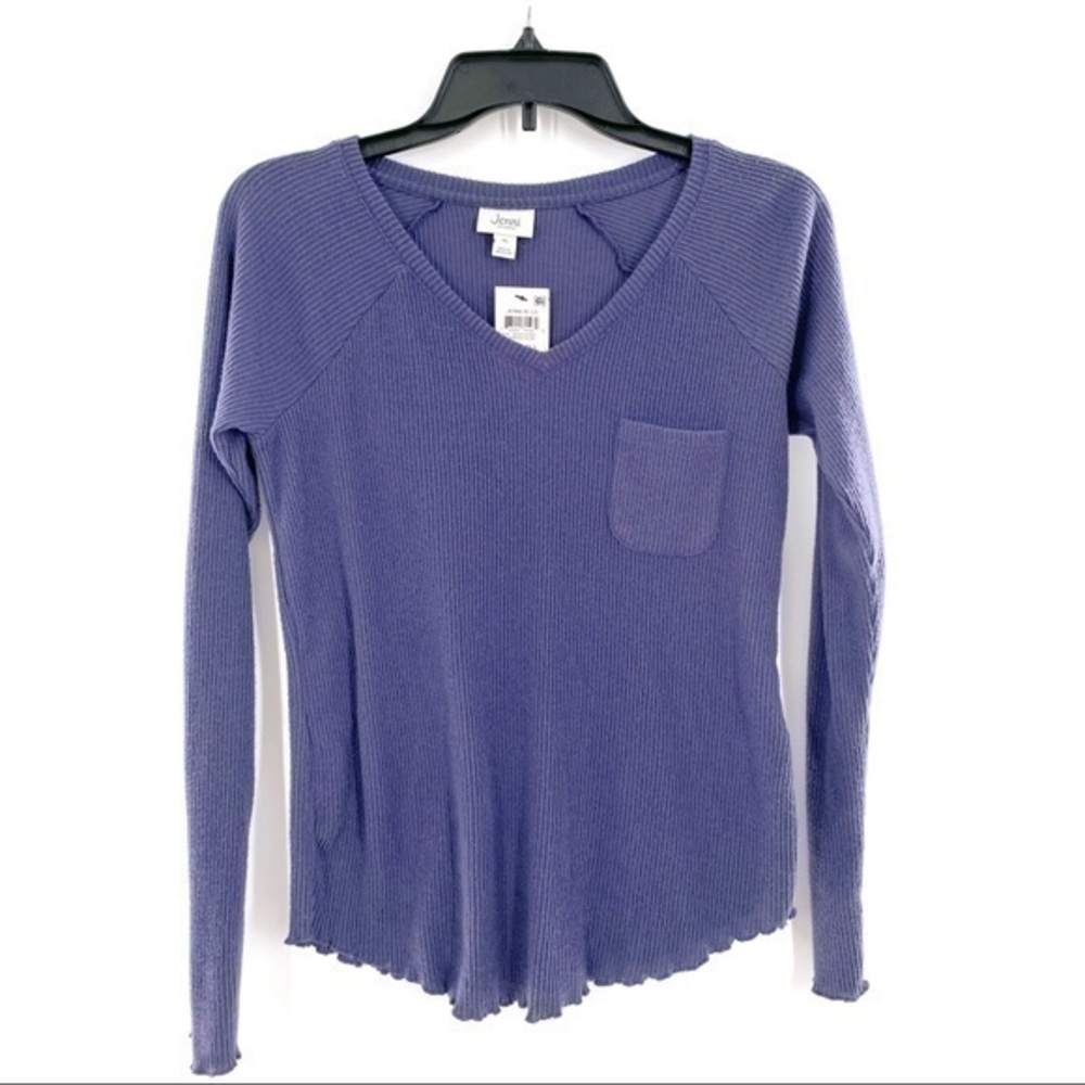 Jenni Ribbed Hacci Sweater Knit Pajama Top